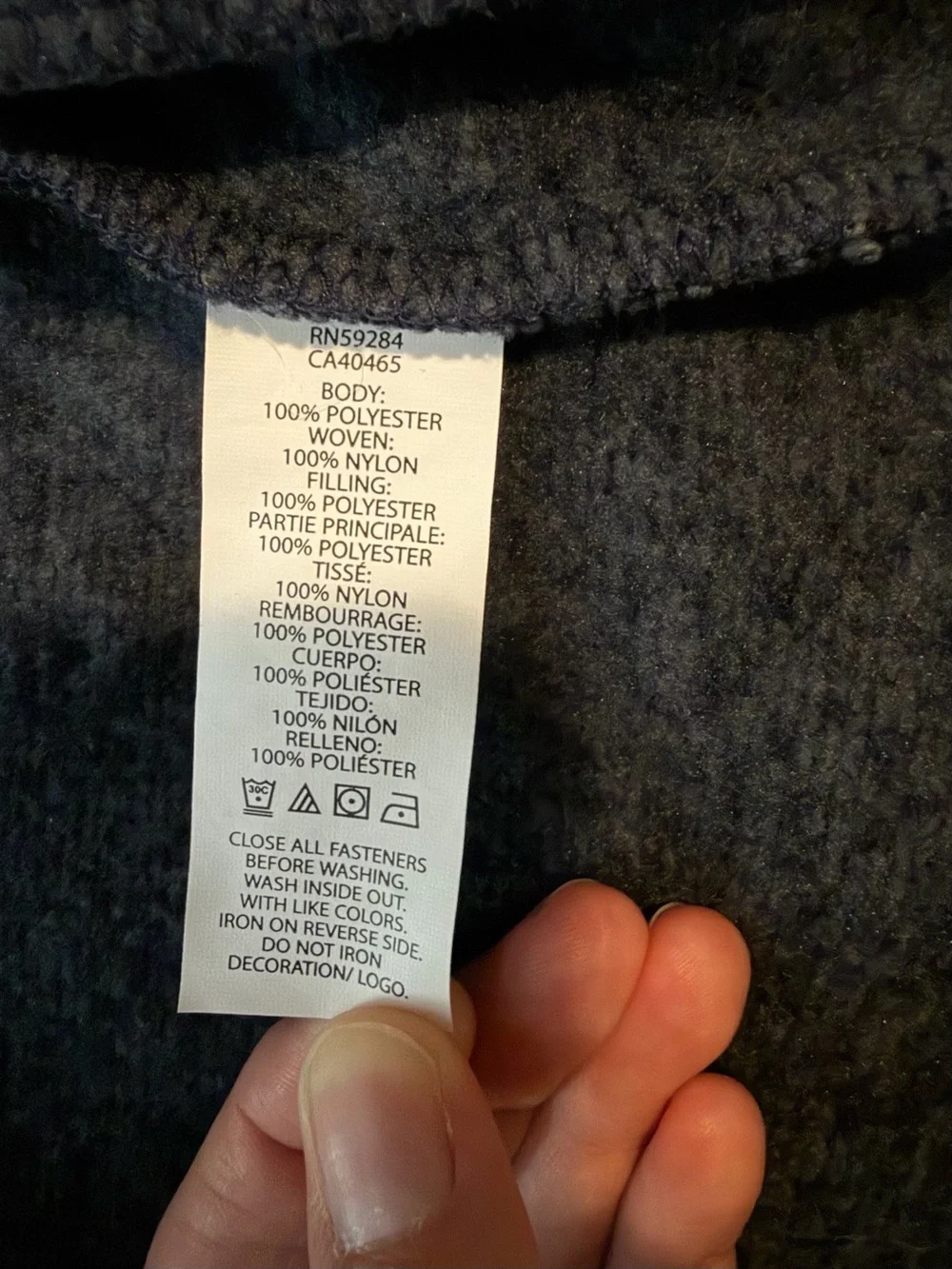 The Children’s place 12-18 month zip up navy jacket